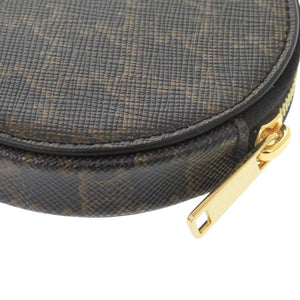 新品同様 セリーヌ トリオンフ U-SD-5202 レザー ブラック/ブラウン コインケース 1565【中古】CELINE