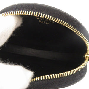 新品同様 セリーヌ トリオンフ U-SD-5202 レザー ブラック/ブラウン コインケース 1565【中古】CELINE