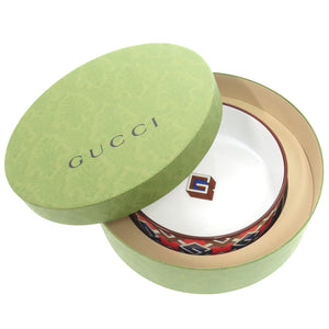 未使用 グッチ ジオメトリックG 陶器 マルチカラー ペット フードボール 1785【中古】GUCCI