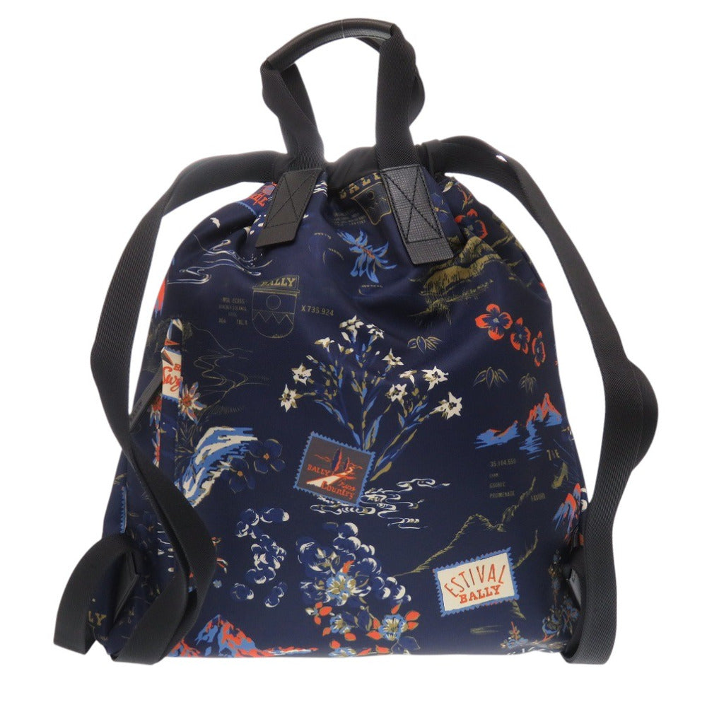 未使用 バリー ドローストリング FALCO.NPR 27 MULTIBLUESKY ナイロン ブルー リュック デイパック 青 1579【中古】BALLY