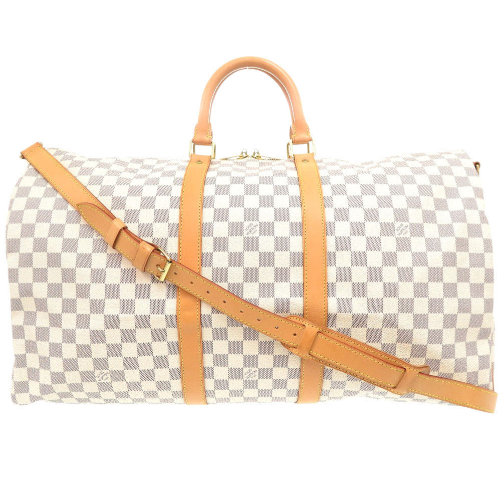 美品 ルイ ヴィトン キーポルバンドリエール55 ダミエ アズール N41429 ボストンバッグ LV 1583 【中古】 LOUIS VUITTON