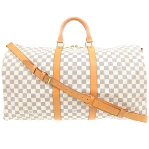 美品 ルイ ヴィトン キーポルバンドリエール55 ダミエ アズール N41429 ボストンバッグ LV 1583 【中古】 LOUIS VUITTON