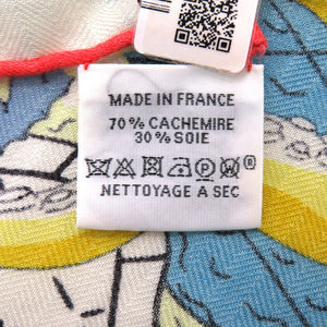 未使用品 エルメス カレ140 SPLASH PARK スプラッシュパーク JPタグ H243806S 01 カシミヤ シルク ストール 1584【中古】HERMES