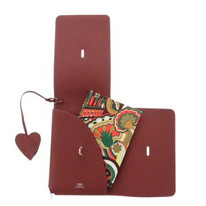 新品同様 エルメス カルネ シークレット ヴォースイフト ルージュアッシュ W刻印(2024年製) ノートカバー レッド 1584【中古】HERMES