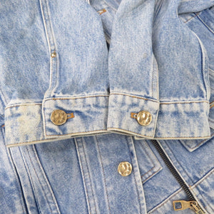 美品 ルイ ヴィトン 19SS ダブルフロント ヴァージル アブロー HGA73WLVP コットン/レザー ブルー サイズ46 デニムジャケット LV 1604【中古】LOUIS VUITTON メンズ