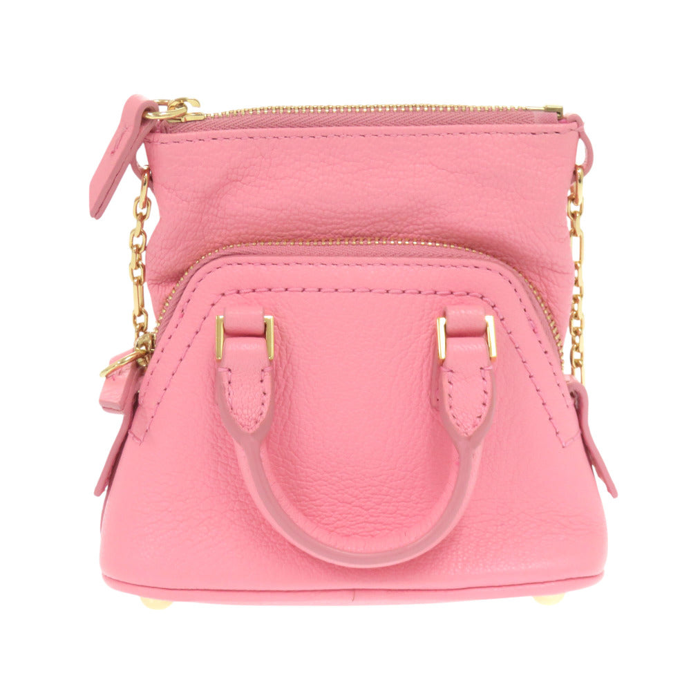 美品 メゾン マルジェラ 5AC クラシックベビー SB1WG0022 レザー ピンク ショルダーバッグ 1608【中古】Maison Margiela