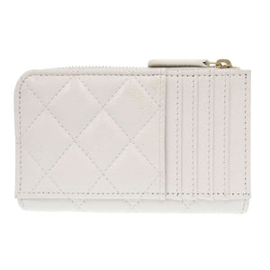 新品同様 シャネル マトラッセ ココマーク AP3179 キャビアスキン ホワイト コインケース 白 1617【中古】CHANEL