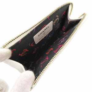 新品同様 シャネル マトラッセ ココマーク AP3179 キャビアスキン ホワイト コインケース 白 1617【中古】CHANEL