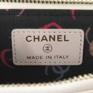 新品同様 シャネル マトラッセ ココマーク AP3179 キャビアスキン ホワイト コインケース 白 1617【中古】CHANEL