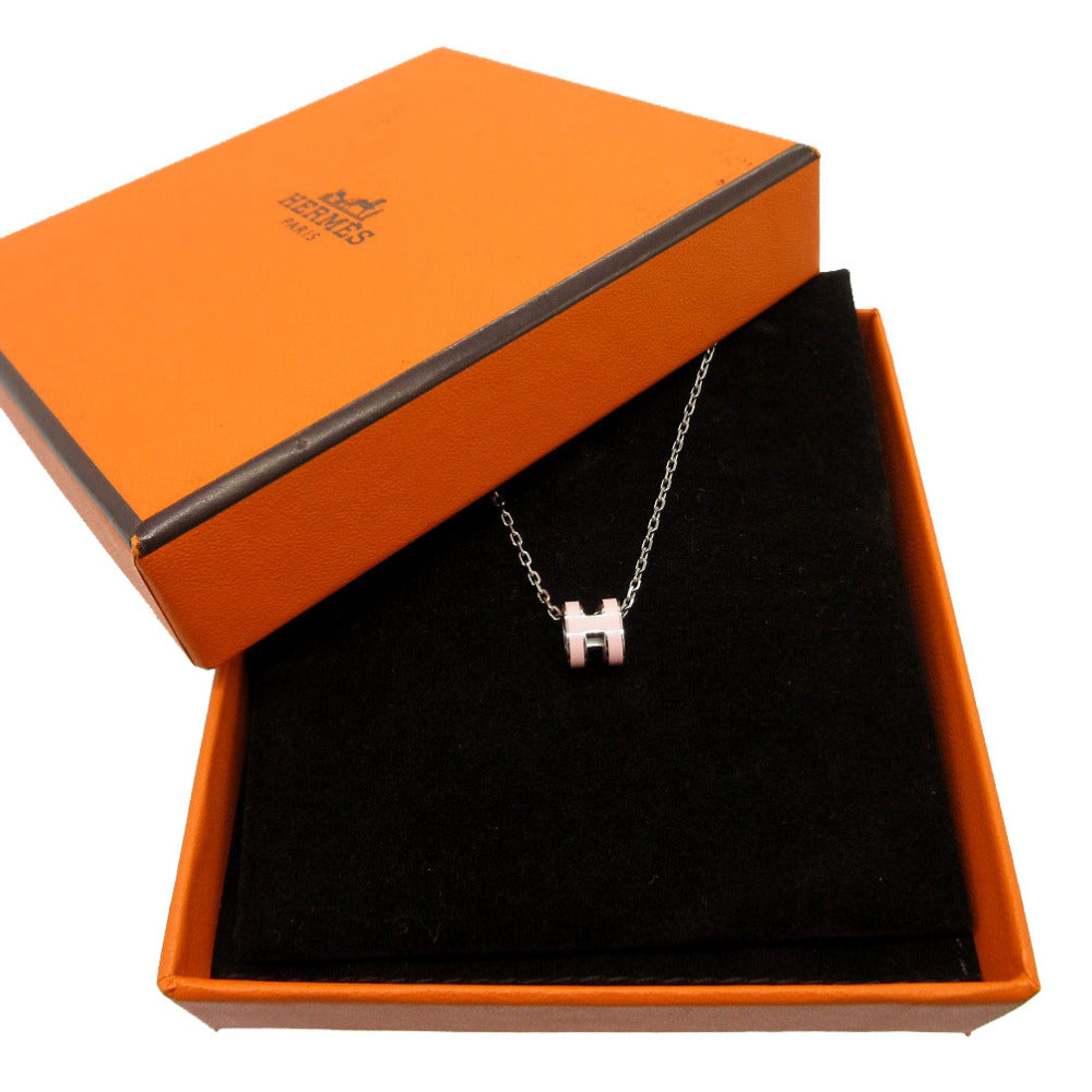 新品同様 エルメス ポップアッシュ ミニ ネックレス メタル ピンク/シルバー 1635【中古】HERMES