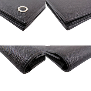 美品 ブルガリ ブルガリブルガリマン 30398 グレインレザー ブラック 長財布 黒 1638【中古】BVLGARI