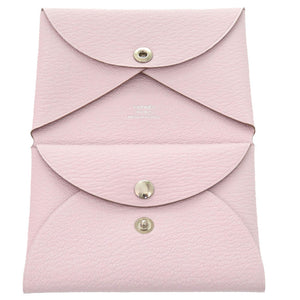 未使用 エルメス カルヴィ デュオ ヴォーエプソン モーヴペール シルバー金具 B刻印(2023年製) コインケース 財布 小銭入れ 1646 【中古】 HERMES