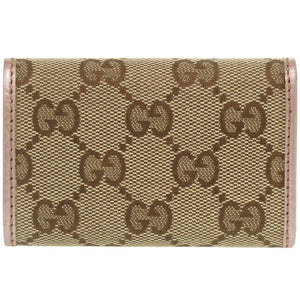 新品同様 グッチ 6連キーケース ラブリーハート 257217 GGキャンバス ベージュ キーケース 1654【中古】GUCCI