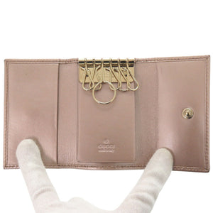 新品同様 グッチ 6連キーケース ラブリーハート 257217 GGキャンバス ベージュ キーケース 1654【中古】GUCCI
