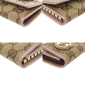 新品同様 グッチ 6連キーケース ラブリーハート 257217 GGキャンバス ベージュ キーケース 1654【中古】GUCCI