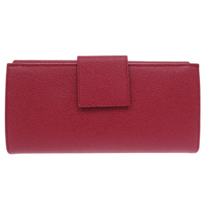 美品 ブルガリ ブルガリブルガリ 33744 クリップ ラージ ウォレット 長財布 レザー ルビー 1656【中古】BVLGARI