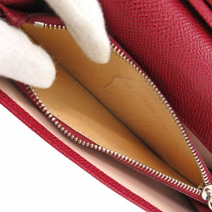 美品 ブルガリ ブルガリブルガリ 33744 クリップ ラージ ウォレット 長財布 レザー ルビー 1656【中古】BVLGARI