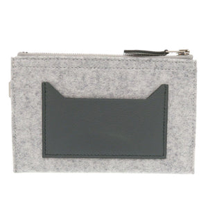 新品同様 エルメス トゥードゥーポーチ ヴォーエプソン/フェルト グレー D刻印(2019年製) 1656【中古】HERMES