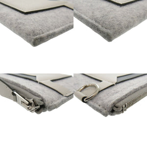 新品同様 エルメス トゥードゥーポーチ ヴォーエプソン/フェルト グレー D刻印(2019年製) 1656【中古】HERMES