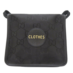 新品同様 グッチ オフザグリッド スモールバッキング 674801 ナイロンキャンバス/レザー ブラック トラベルポーチ 黒 1685【中古】GUCCI
