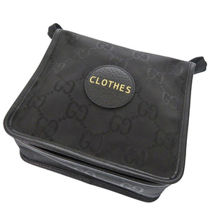 新品同様 グッチ オフザグリッド スモールバッキング 674801 ナイロンキャンバス/レザー ブラック トラベルポーチ 黒 1685【中古】GUCCI