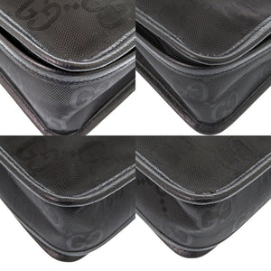 新品同様 グッチ オフザグリッド スモールバッキング 674801 ナイロンキャンバス/レザー ブラック トラベルポーチ 黒 1685【中古】GUCCI