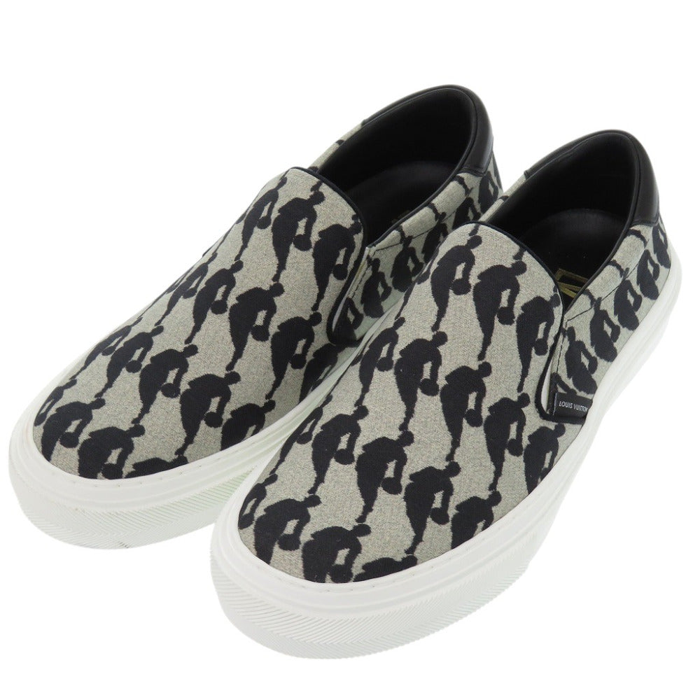 新品同様 ルイ ヴィトン × NBAコラボ トロカデロ キャンバス レザー グレー スニーカー LV 1693【中古】LOUIS VUITTON メンズ