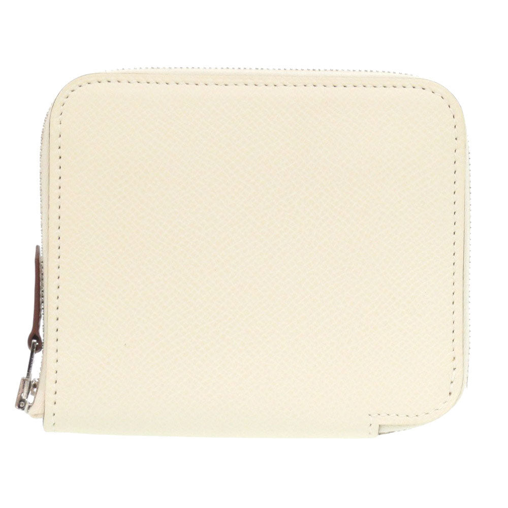 新品同様 エルメス アザップ シルクイン コンパクト ヴォーエプソン ナタ Z刻印(2021年製) コインケース 財布 白 1719【中古】HERMES