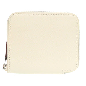 新品同様 エルメス アザップ シルクイン コンパクト ヴォーエプソン ナタ Z刻印(2021年製) コインケース 財布 白 1719【中古】HERMES