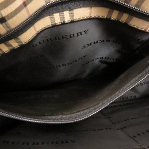 美品 バーバリー 2WAY ナイロン/レザー ブラック 書類カバン ビジネスバッグ ブリーフケース 黒 1720【中古】BURBERRY