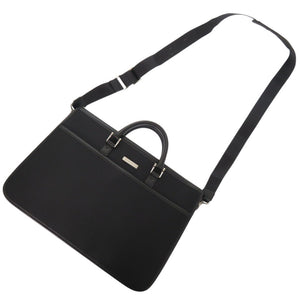 美品 バーバリー 2WAY ナイロン/レザー ブラック 書類カバン ビジネスバッグ ブリーフケース 黒 1720【中古】BURBERRY