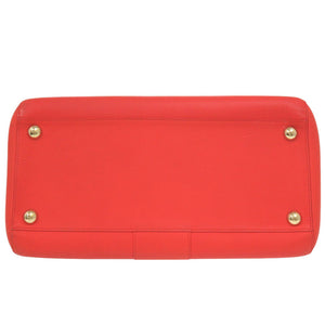 デルボー ブリヨンGM レザー オレンジ 2WAYショルダーバッグ ハンドバッグ 1724【中古】DELVAUX