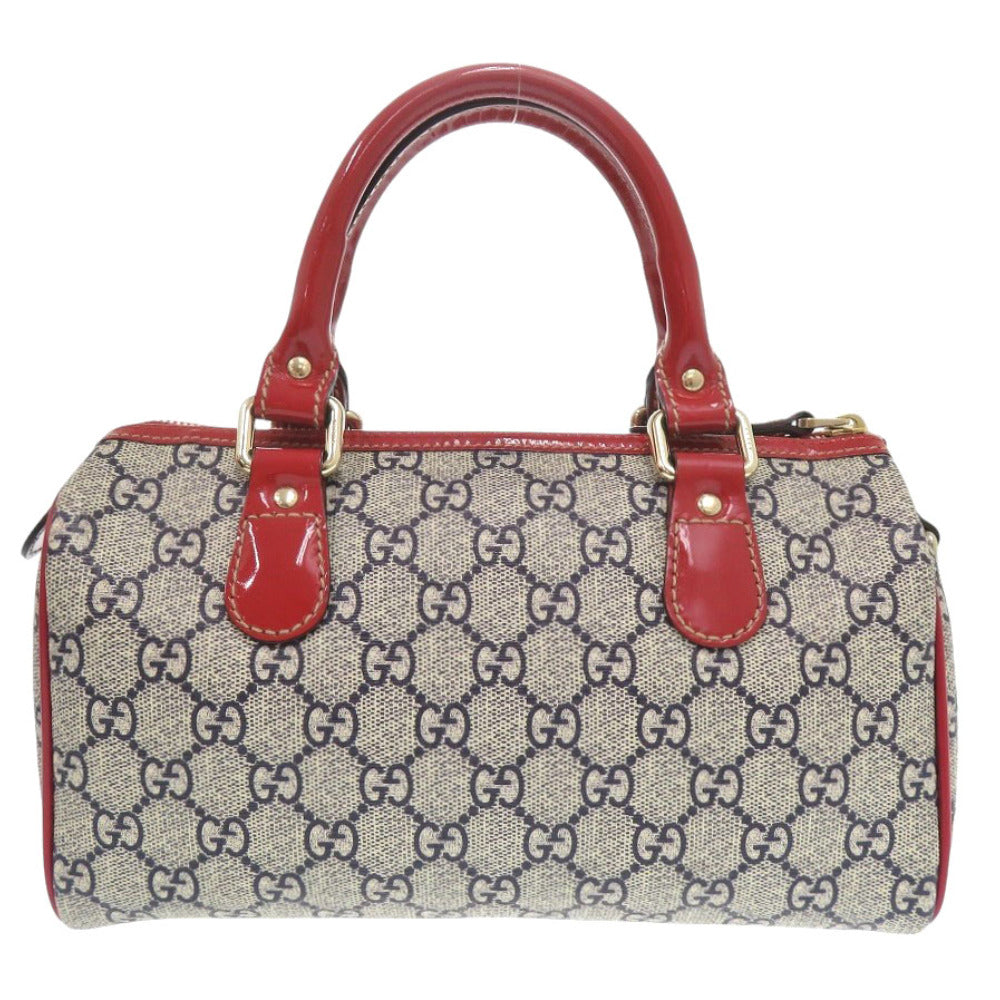 新品同様 グッチ タトゥーハート GGスプリームキャンバス 190257 ブラウン ミニボストンバッグ ハンドバッグ 1732【中古】GUCCI