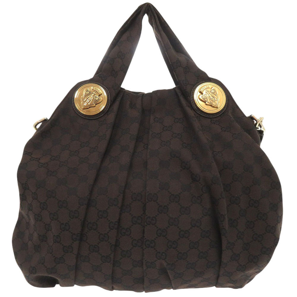 美品 グッチ ヒステリア GG柄 286306 GGキャンバス ブラウン 2WAY ショルダーバッグ 1733【中古】GUCCI
