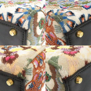 美品 ディオール レディディオール ミニ ビーズ マルチカラー ゴールド金具 ハンドバッグ 1736【中古】Dior