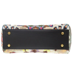 美品 ディオール レディディオール ミニ ビーズ マルチカラー ゴールド金具 ハンドバッグ 1736【中古】Dior