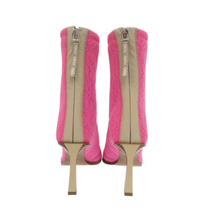 未使用 フェンディ ニット ピンク 23cm ショートブーツ 1745【中古】FENDI