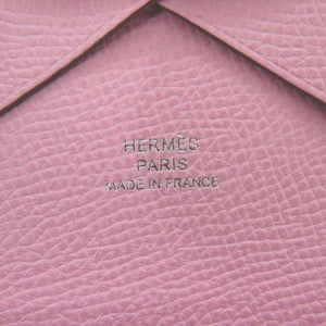 新品同様 エルメス カルヴィ デュオ ヴォーエプソン モーヴシルベストル シルバー金具 U刻印(2022年製) コインケース 財布 1749【中古】HERMES