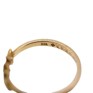 クロムハーツ 22K バブルガム 3スター リング 8号 指輪 K22イエローゴールド ジュエリー 1760【中古】CHROME HEARTS