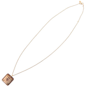 新品同様 エルメス アスドゥクール レザー/メタル ブラウン Y刻印(2020年製) ネックレス 茶 1806【中古】HERMES