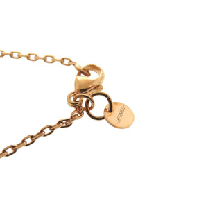 新品同様 エルメス アスドゥクール レザー/メタル ブラウン Y刻印(2020年製) ネックレス 茶 1806【中古】HERMES