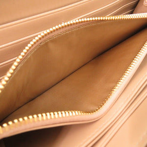 新品同様 プラダ 1ML506 サフィアーノレザー ピンク ラウンドファスナー長財布 財布 1808【中古】PRADA