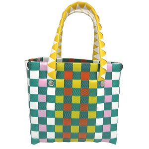 新品同様 マルニ バーントブリック M00178 ウーブン マイクロバスケット ポリプロピレン グリーン 緑 ハンドバッグ 1812【中古】MARNI