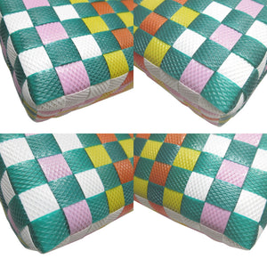 新品同様 マルニ バーントブリック M00178 ウーブン マイクロバスケット ポリプロピレン グリーン 緑 ハンドバッグ 1812【中古】MARNI