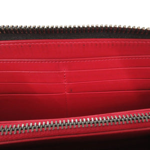 美品 クリスチャンルブタン パネトーネ ラウンドファスナー 長財布 レザー ブラック 長財布 黒 1839【中古】Christian Louboutin