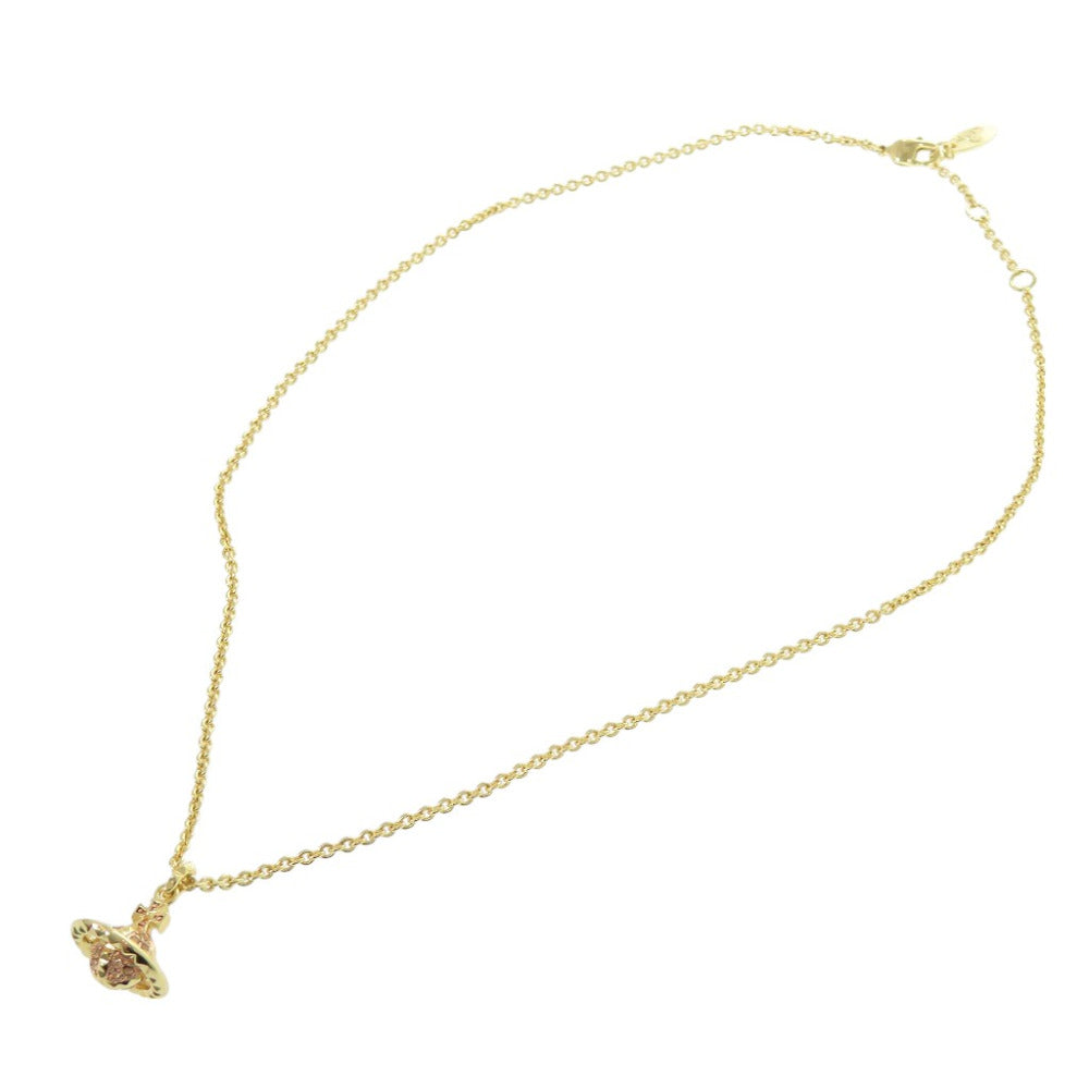 未使用品 ヴィヴィアンウエストウッド オーブ メタル/ストーン ゴールド 土星 ネックレス 1842【中古】Vivienne Westwood