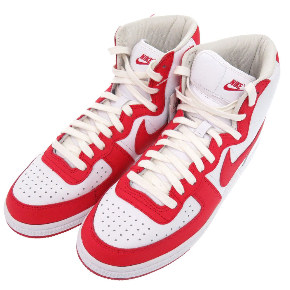 未使用 コムデギャルソン × NIKE ターミネーターハイSP FD4159 レザー ホワイト レッド スニーカー 1845【中古】COMME des GARCONS メンズ