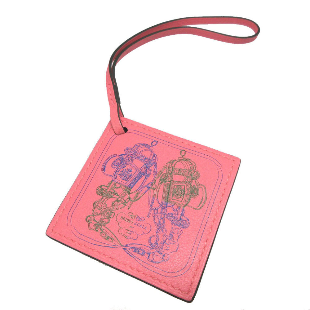 新品同様 エルメス カレナノ BRIDES de GALA ヴォースイフト ローズエテ バッグチャーム キーホルダー 1867【中古】HERMES