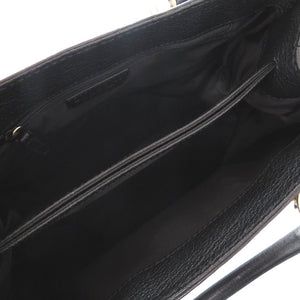 美品 ブルガリ パレンテシ レザー ブラック ハンドバッグ 黒 1876【中古】BVLGARI