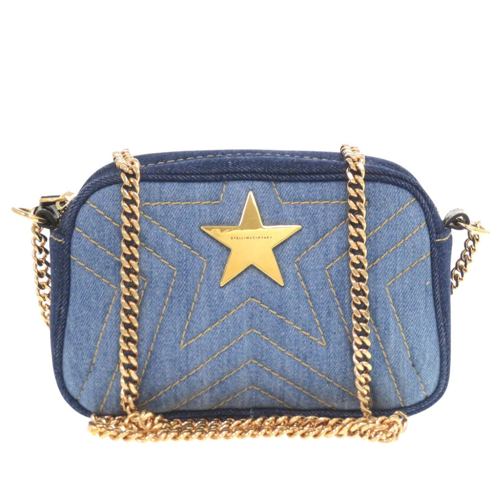 新品同様 ステラマッカートニー 500994 デニム ブルー チェーンショルダーバッグ 1881【中古】Stella McCartney